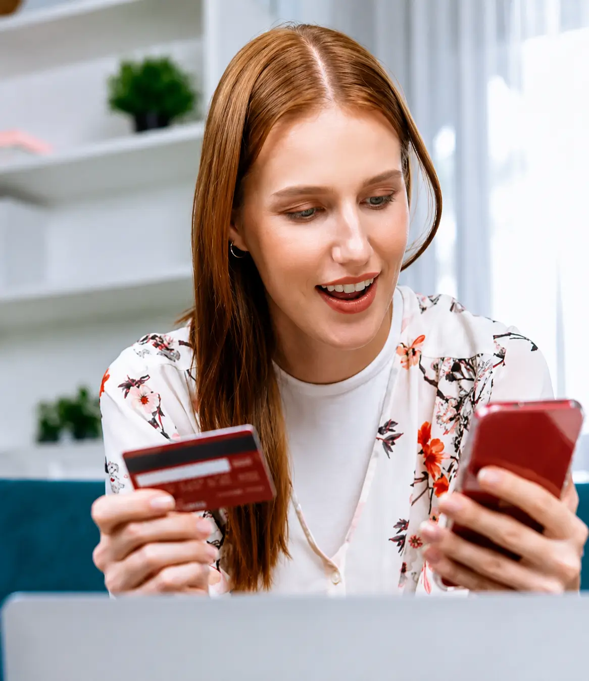 Patient using an HCF health fund card on a mobile phone to manage dental treatment payments