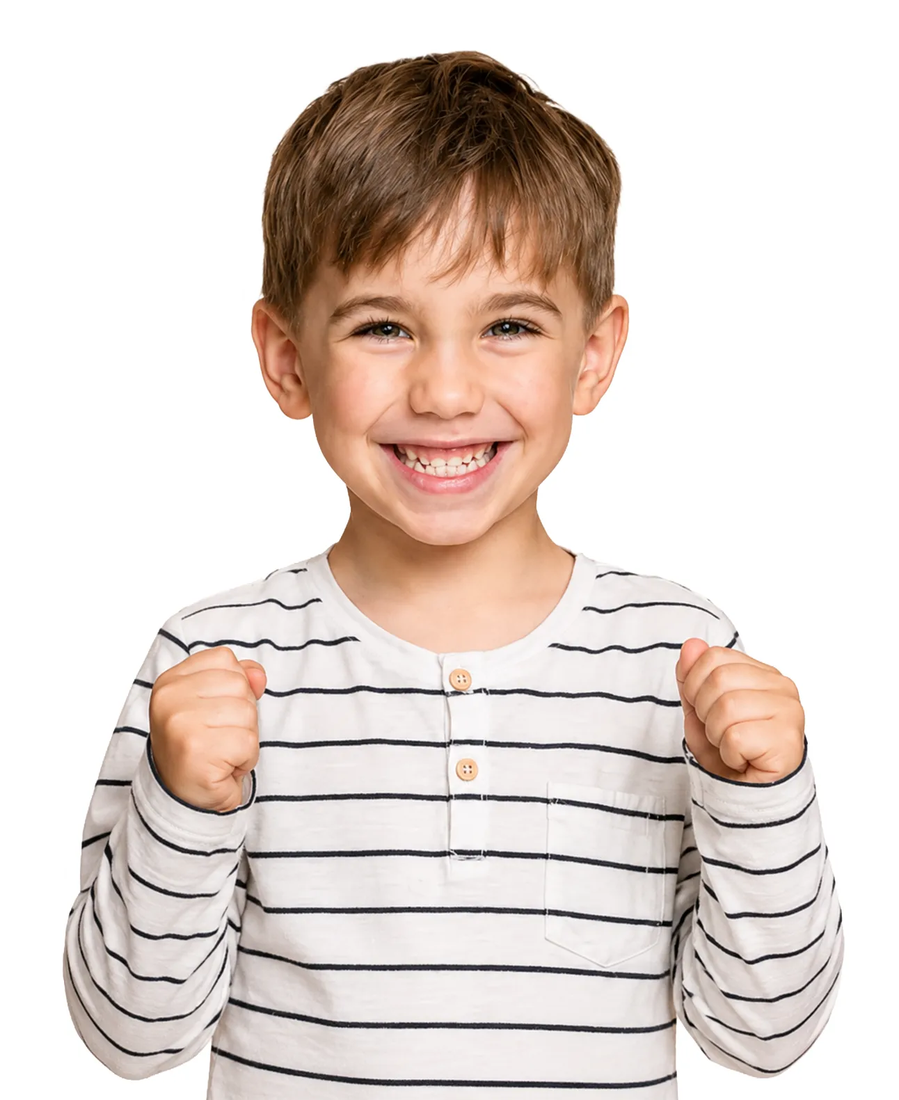 Happy child smiling with healthy teeth