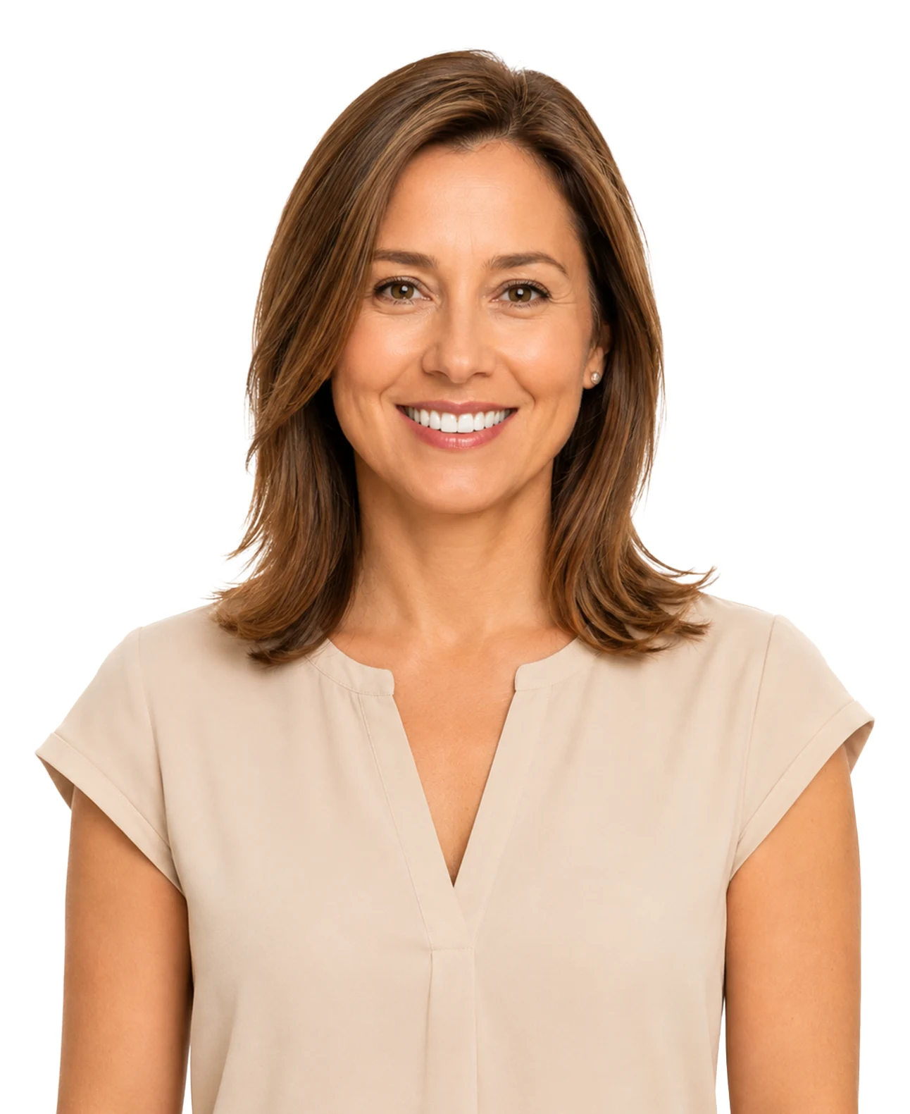 Mature woman smiling with healthy natural teeth
