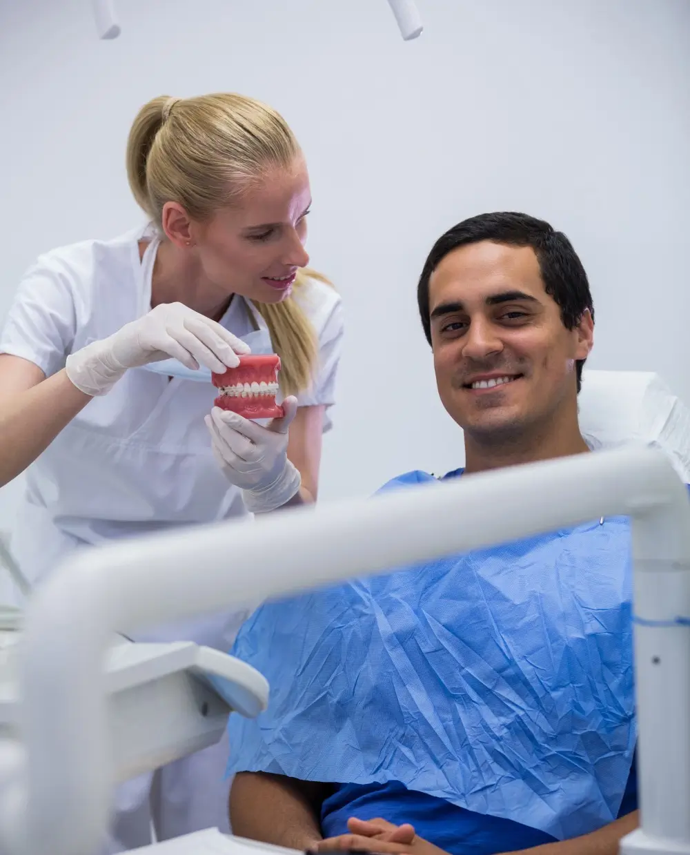 oral hygiene consultation dental model