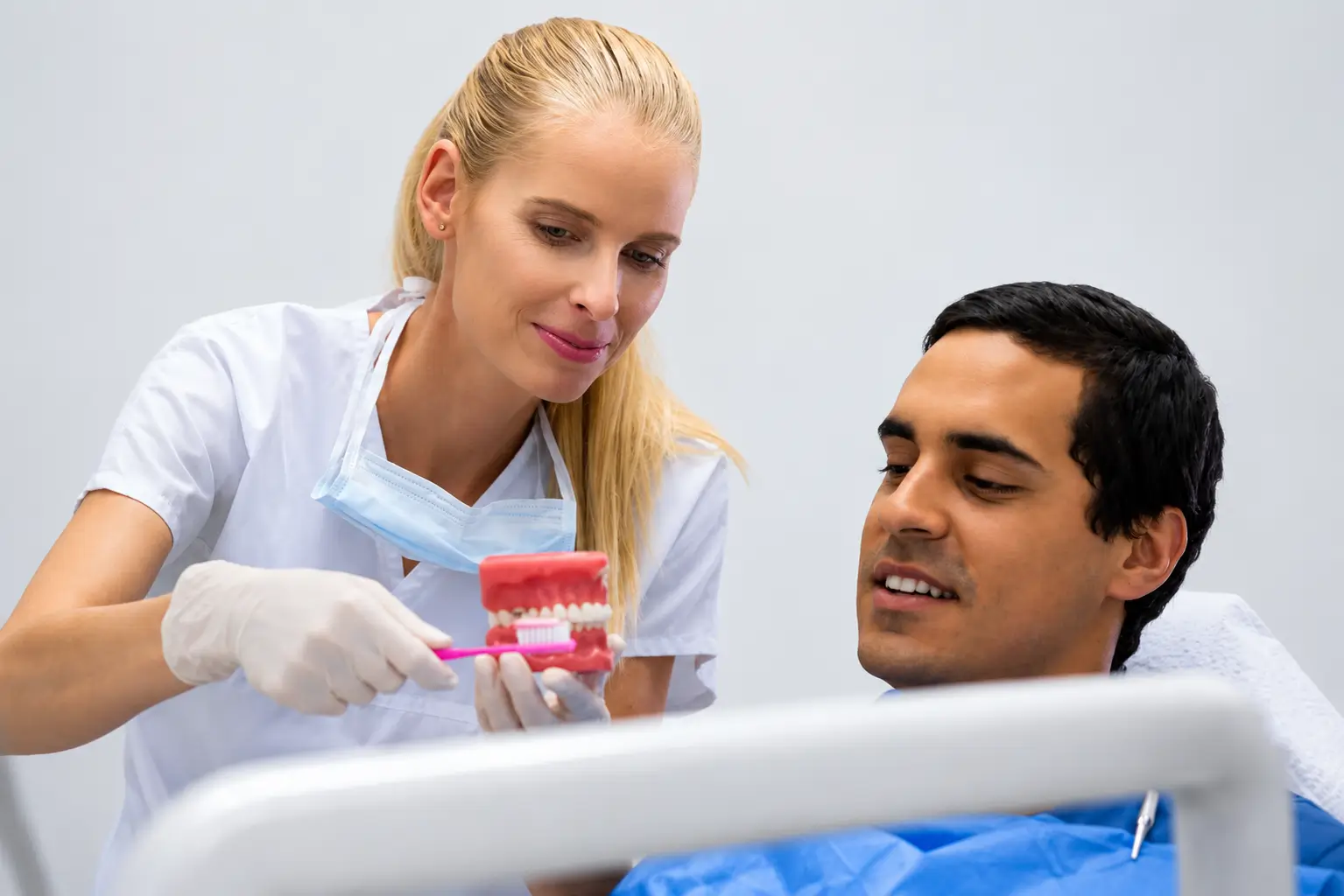 oral hygiene instructions dental model