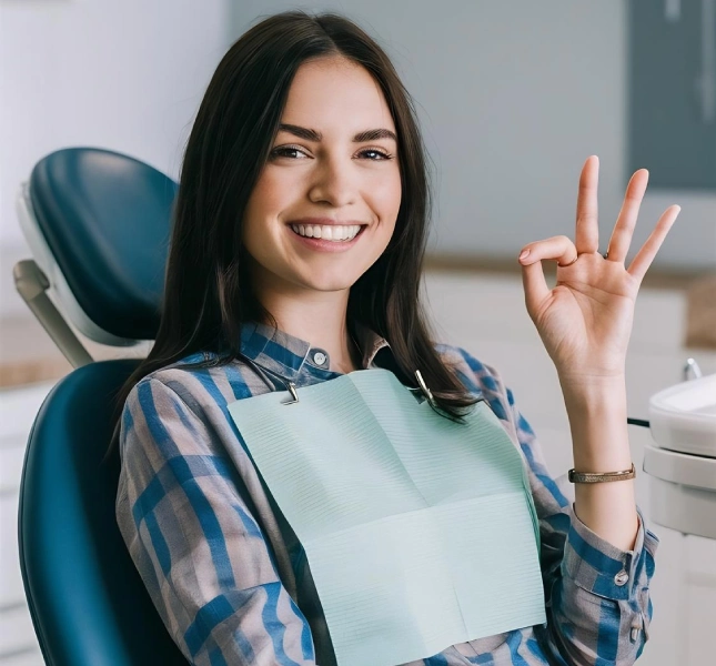 Patient holding their jaw during a dental consultation for tooth pain.