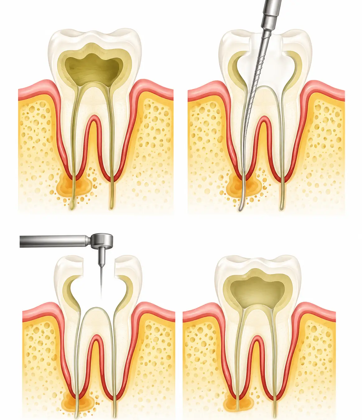 root canal treatment process diagram