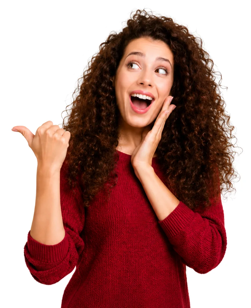 Smiling woman showing a confident healthy smile