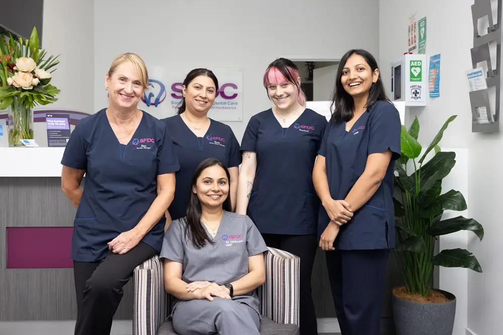 Southside Friendly Dental Care team members at the practice reception