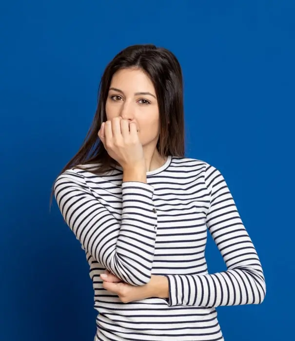 Woman considering Invisalign treatment