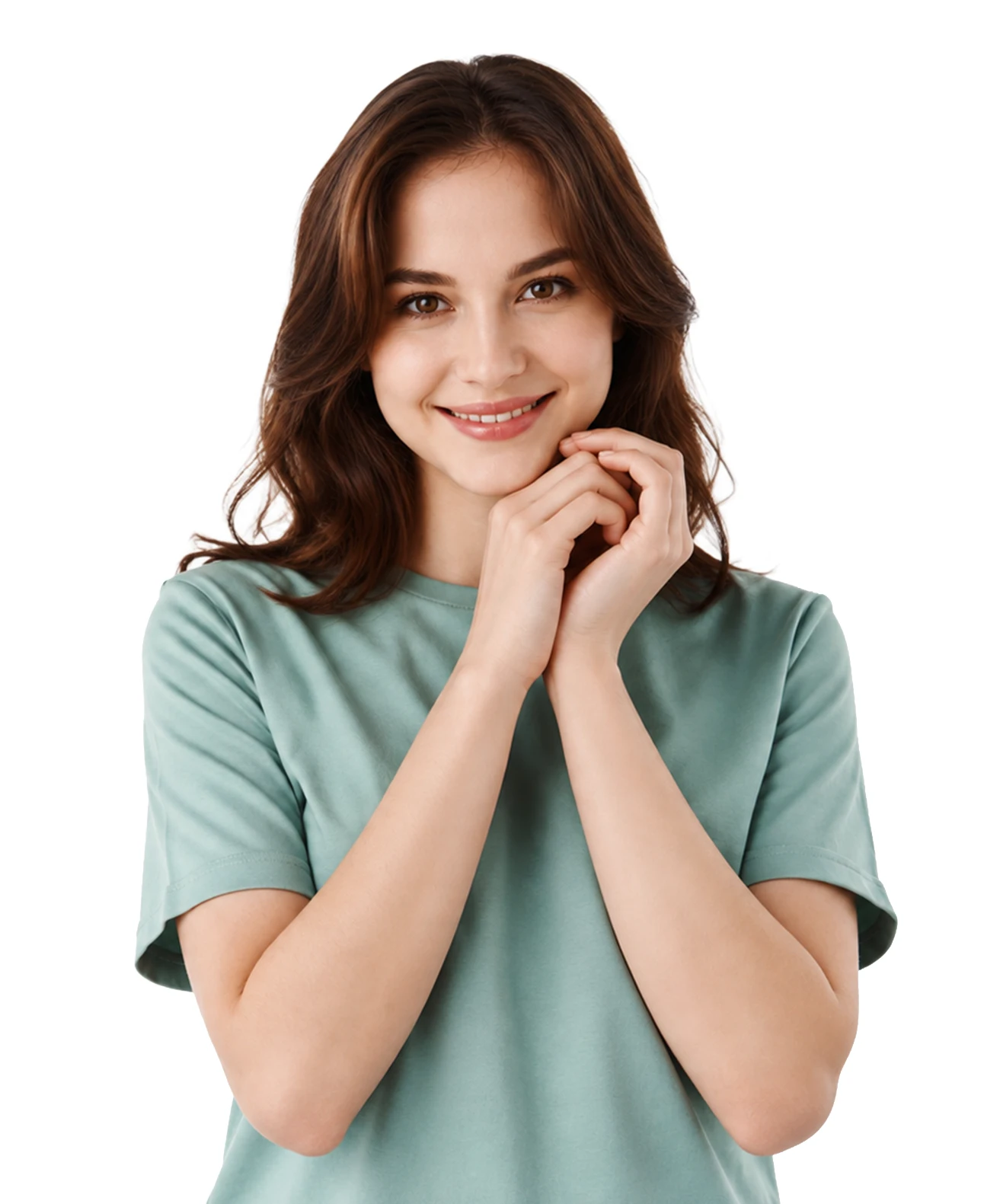 Young woman smiling with healthy natural teeth
